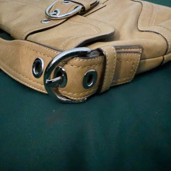 Vintage Coach soho flap shoulder bag tan - Picture 3 of 7